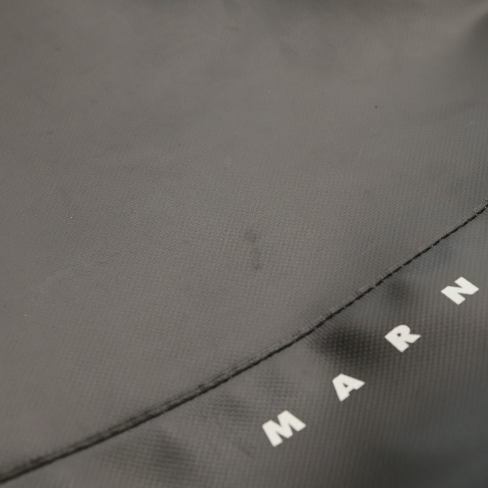 MARNI(マルニ) 25SS オープンショッパー PVCコーティングキャンバス レザートートバッグ SHMQ0037A1P576900N99 ブラック