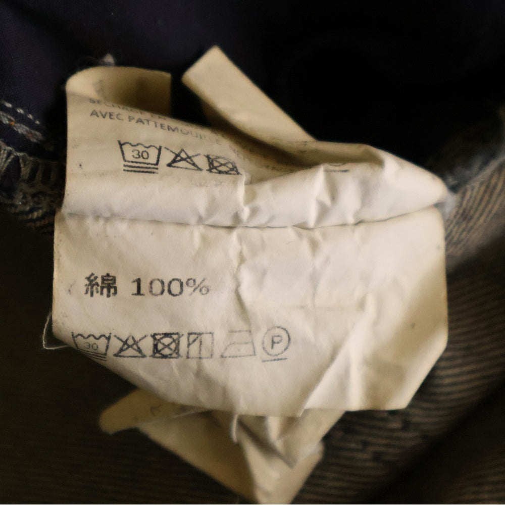 VAQUERA(ヴァケラ) Knee Patch Print Denim Short Pant ニーパッチプリントデニムショートパンツ 総柄デニムハーフパンツ インディゴ