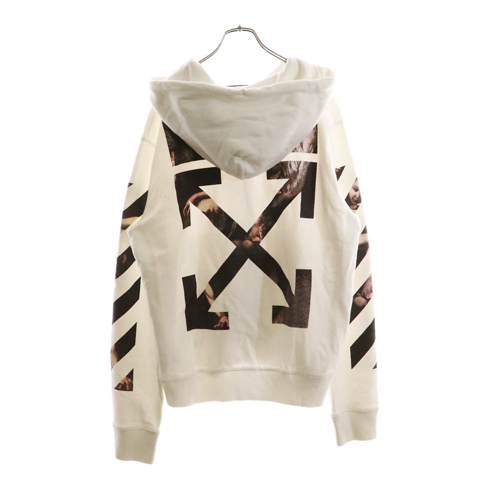 OFF-WHITE(オフホワイト) 20SS CARAVAGGIO ARROW Hoodie OMBE001S20E30004 バックプリント ジップアップフーディ パーカー ホワイト