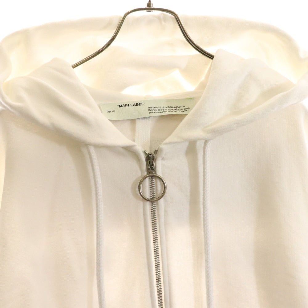 OFF-WHITE(オフホワイト) 20SS CARAVAGGIO ARROW Hoodie OMBE001S20E30004 バックプリント ジップアップフーディ パーカー ホワイト