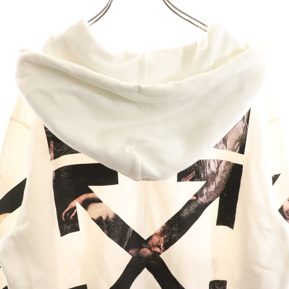 OFF-WHITE(オフホワイト) 20SS CARAVAGGIO ARROW Hoodie OMBE001S20E30004 バックプリント ジップアップフーディ パーカー ホワイト