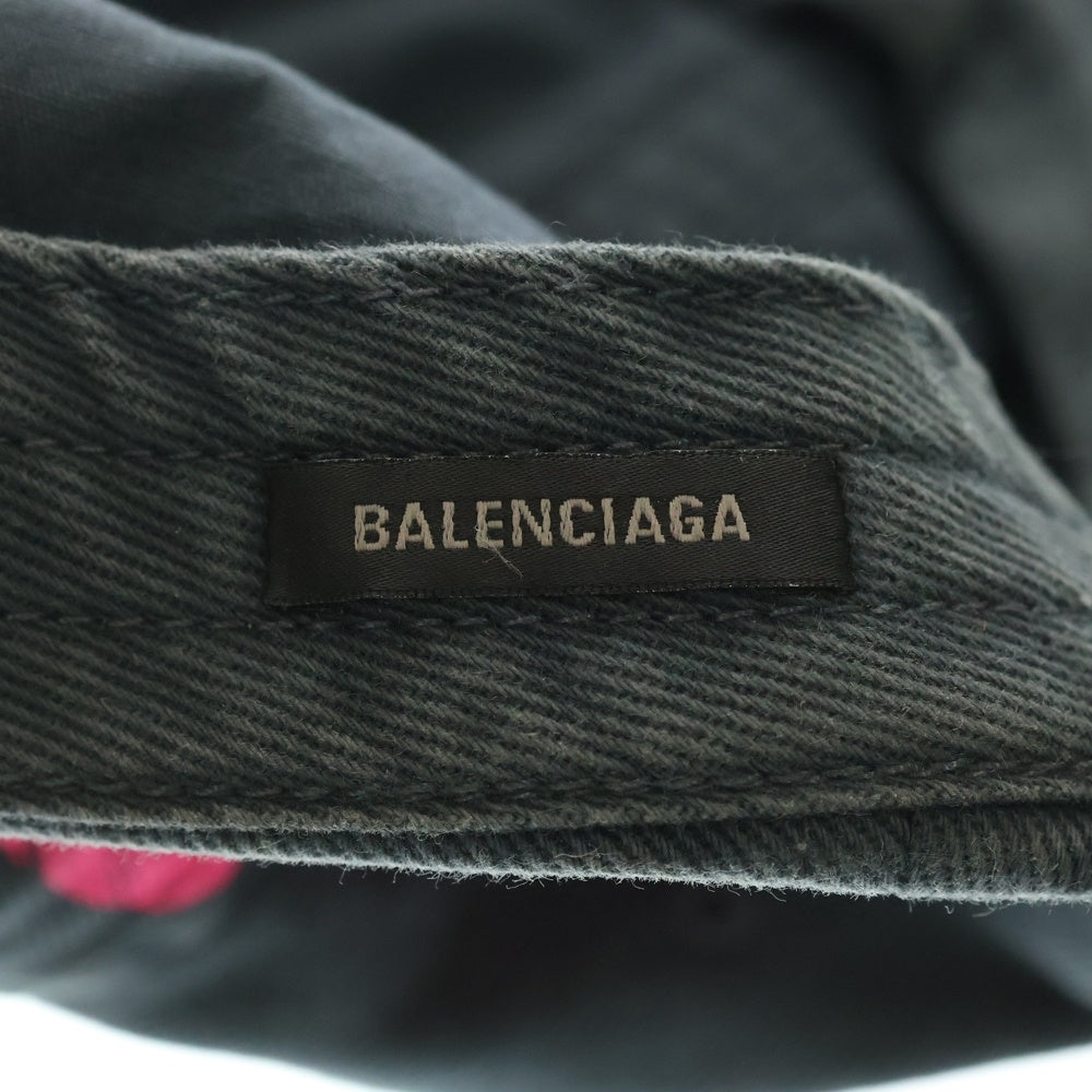 BALENCIAGA(バレンシアガ) BBスプレイド ペイントデザイン キャップ 673321 410B2 ブラック/ピンク