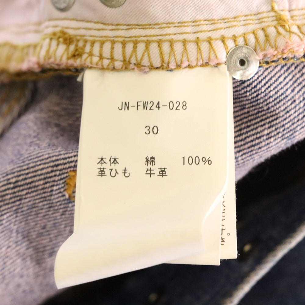 JUN / NAKAYAMA(ジュンナカヤマ) 24AW WESTERN STUDS DENIM PANTS ウェスタン スタッズデニムパンツ インディゴ JN-FW24-028