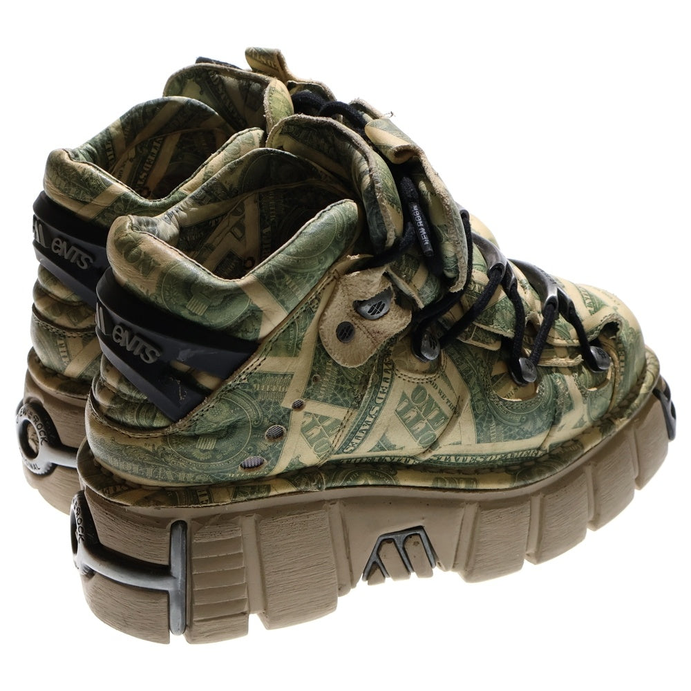 NEW ROCK(ニューロック) ×VETEMENTS ヴェトモン Platform Sneaker Leather Million Dollar レザーミリオンダラー ブーツ スニーカー グリーン UA53SN200M