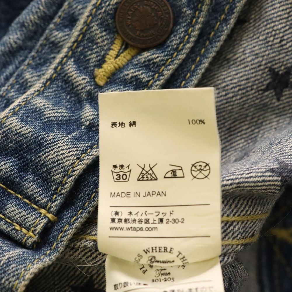 WTAPS(ダブルタップス) 11AW WAY OF LIFE 裏地スターデザイン デニムジャケット アウター 112GWDT-JKM01 インディゴ