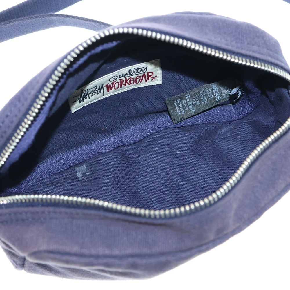STUSSY(ステューシー) CANVAS POUCH ロゴ キャンバス ポーチ ショルダーバッグ ネイビー 134255