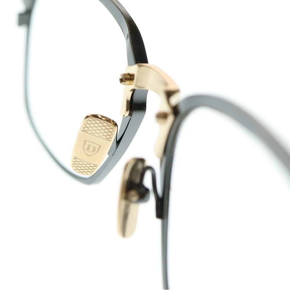 DITA(ディータ) LINRCON スクエアーフレーム メガネ アイウェア 眼鏡 ブラック/ゴールド DTX167--A-02