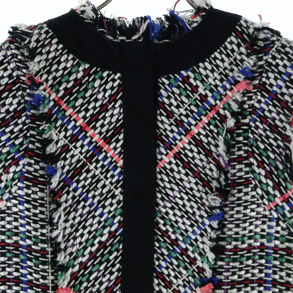 Sacai(サカイ) フロントポケット フリンジノースリーブワンピース ドレス レディース ブラック 17-02927