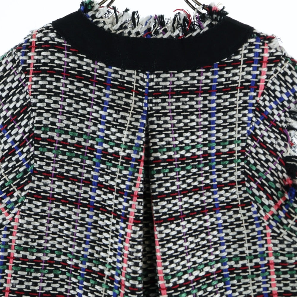 Sacai(サカイ) フロントポケット フリンジノースリーブワンピース ドレス レディース ブラック 17-02927