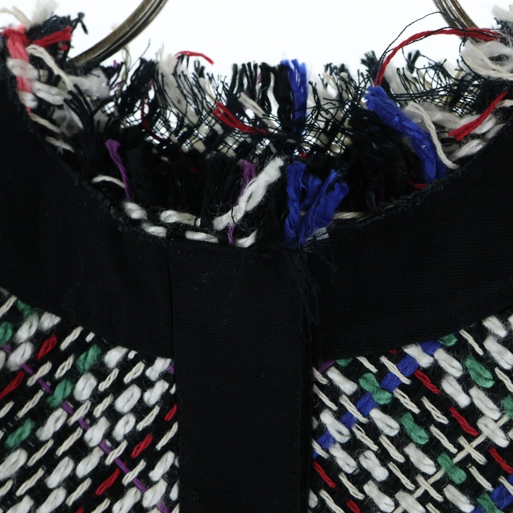 Sacai(サカイ) フロントポケット フリンジノースリーブワンピース ドレス レディース ブラック 17-02927