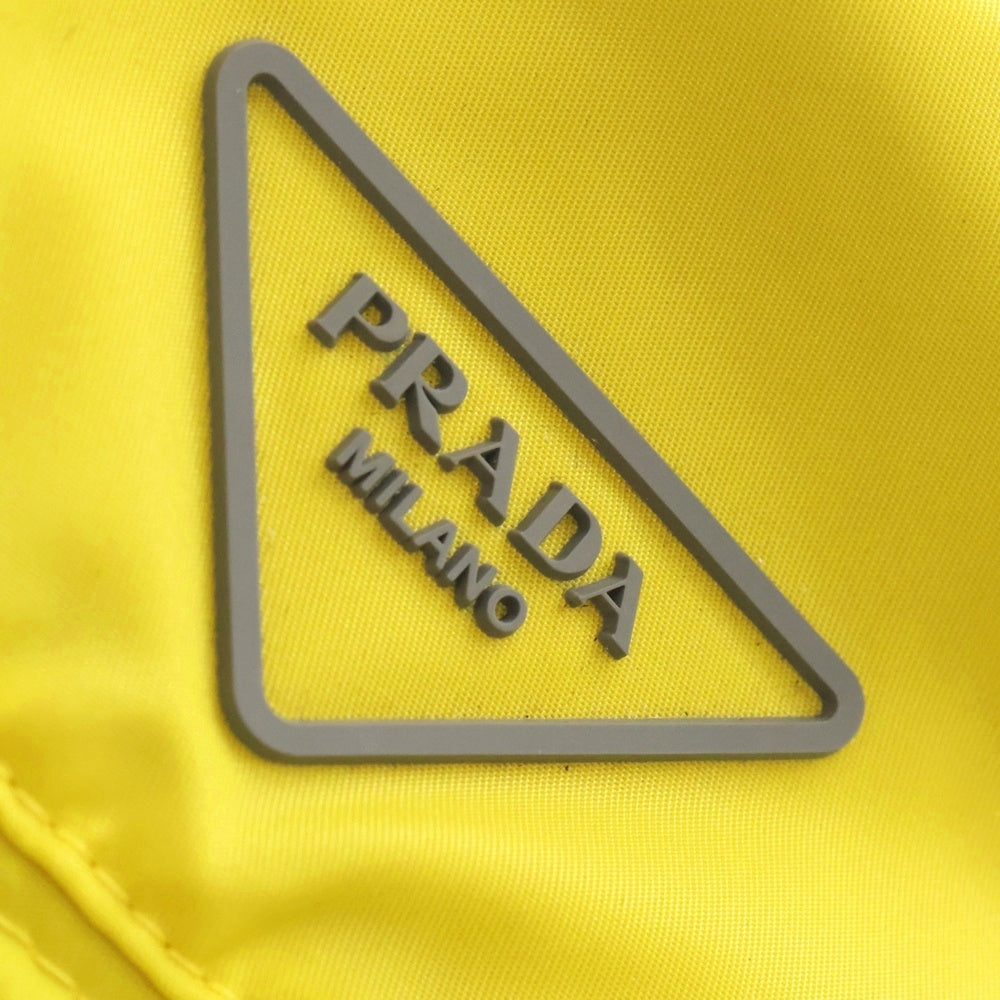 PRADA(プラダ) RE-NYLON リナイロン ラバー トライアングルロゴ バケットハット 帽子 イエロー 2HC137