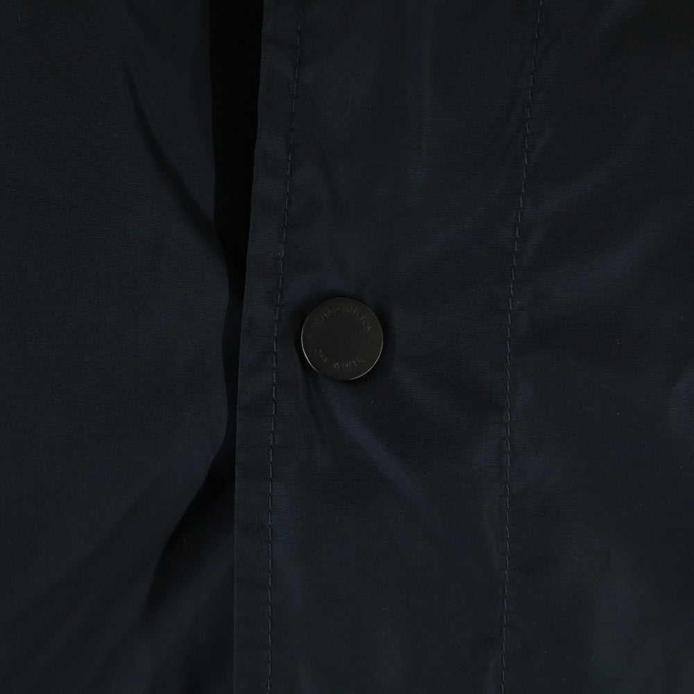 OFF-WHITE(オフホワイト) ポリエステル ロゴプリント ロングコート スナップボタン ブラック OMEA221E20FAB001