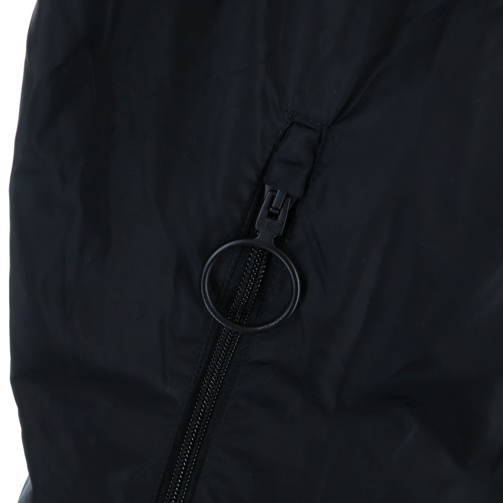 OFF-WHITE(オフホワイト) ポリエステル ロゴプリント ロングコート スナップボタン ブラック OMEA221E20FAB001