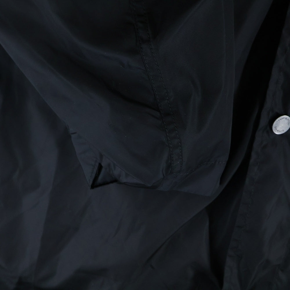 OFF-WHITE(オフホワイト) ポリエステル ロゴプリント ロングコート スナップボタン ブラック OMEA221E20FAB001