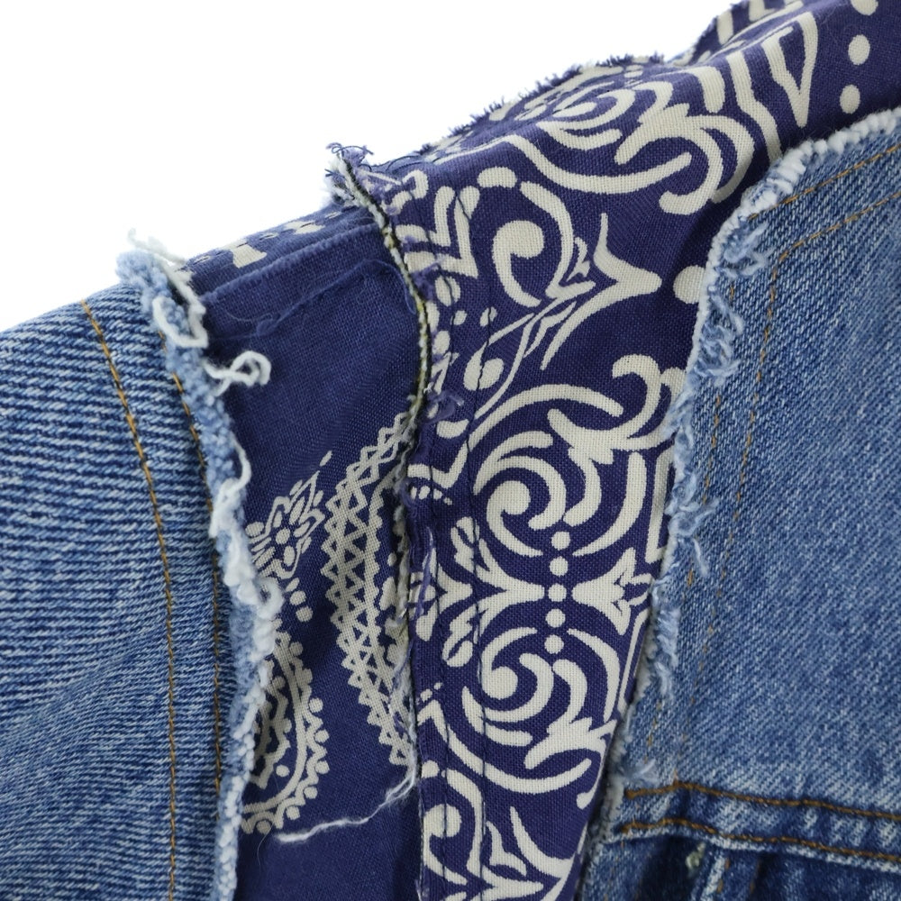 Rebuild by needles(リビルドバイニードルス) Covered Reversible Jacket カバードリバーシブルジャケット 再構築デニムジャケット LQ561 インディゴ/ネイビー