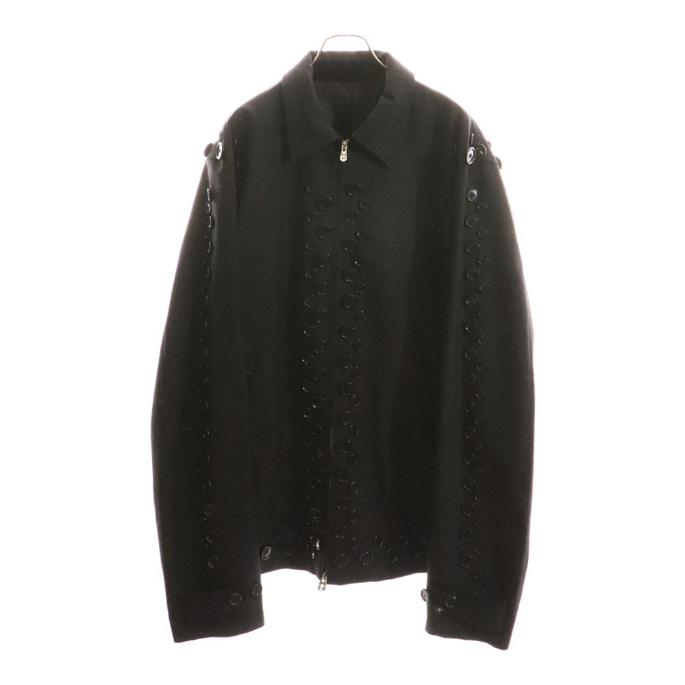 TAKAHIROMIYASHITA The SoloIst.(タカヒロミヤシタザソロイスト) 25SS Zip Up Brit Jacket ジップアップブリットジャケット ボタン装飾ジップアップジャケット sj.0004bss25 ブラック