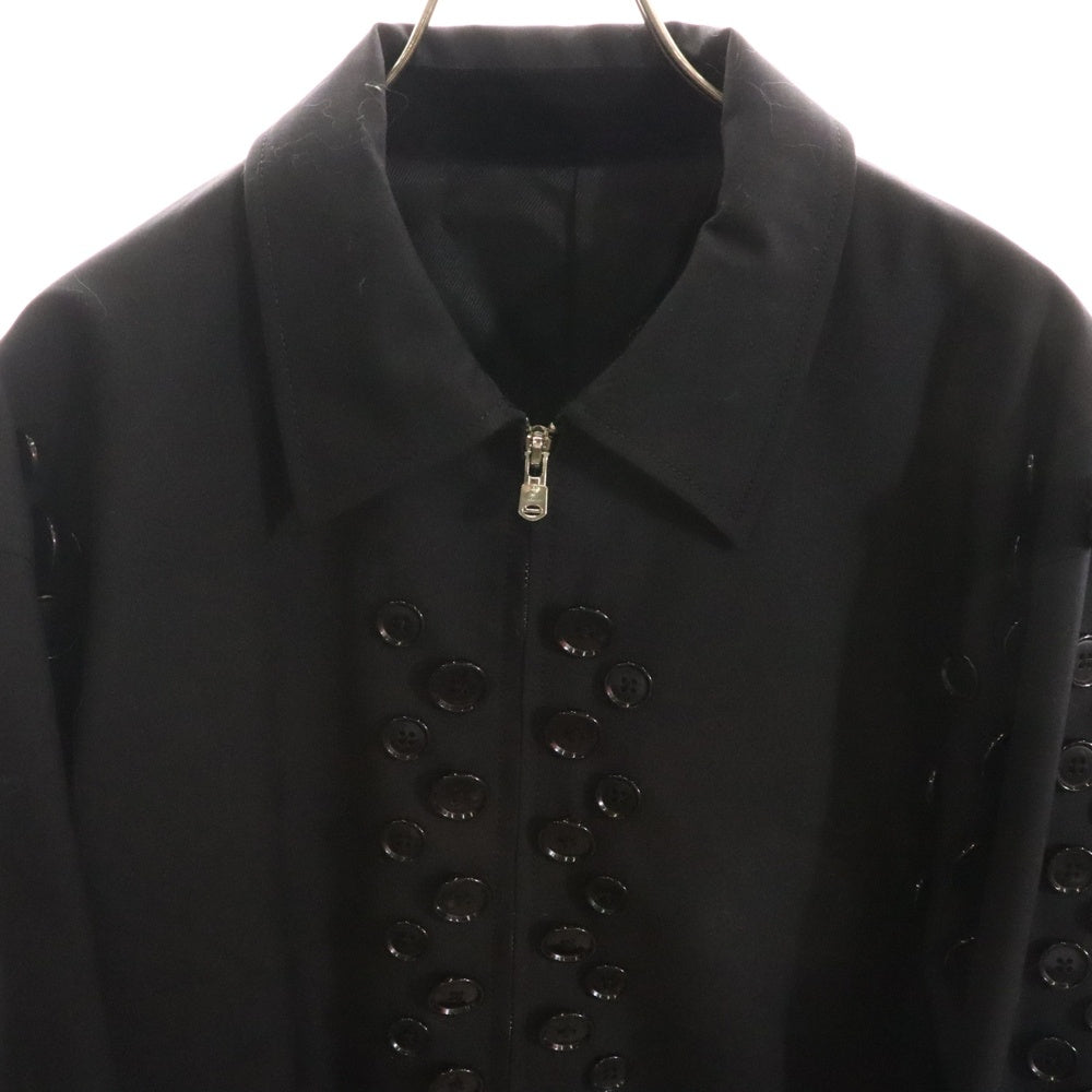 TAKAHIROMIYASHITA The SoloIst.(タカヒロミヤシタザソロイスト) 25SS Zip Up Brit Jacket ジップアップブリットジャケット ボタン装飾ジップアップジャケット sj.0004bss25 ブラック