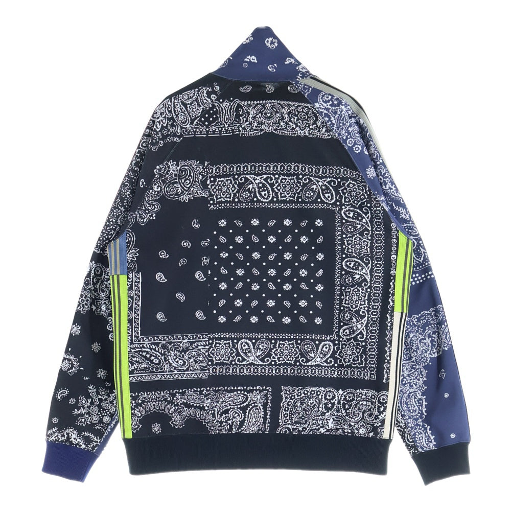 Needles(ニードルス) ×MIYAGIHIDETAKA ×ミヤギヒデタカ ペイズリートラックジャケット 総柄ジップアップジャージー LQ538 ネイビー/ブラック