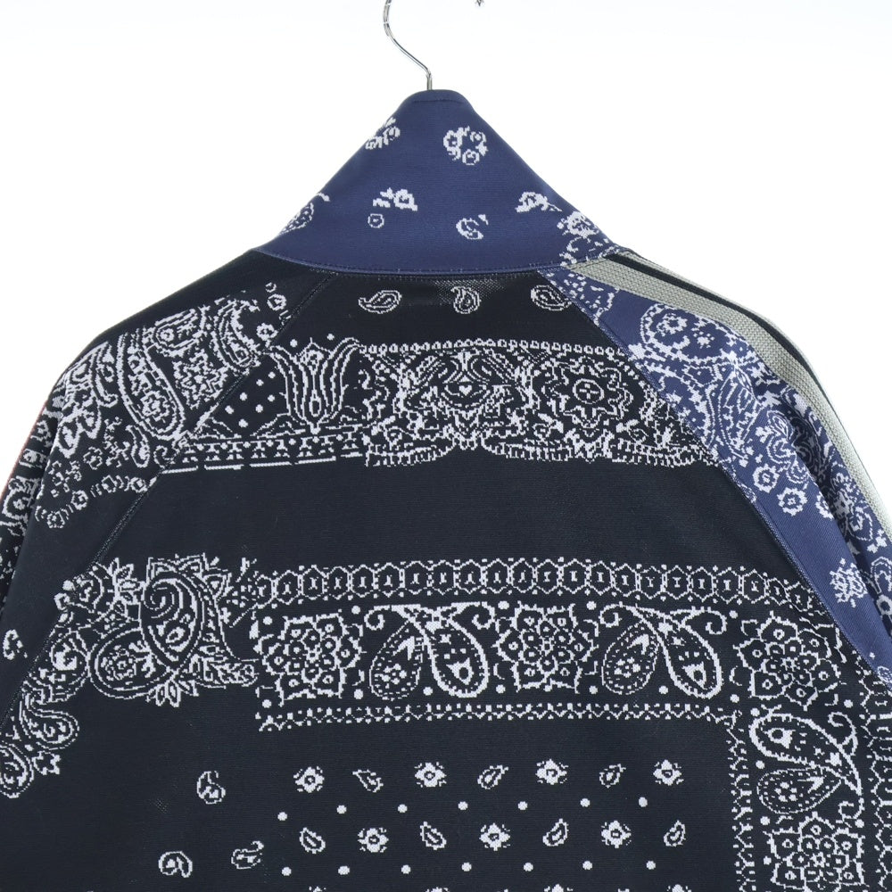 Needles(ニードルス) ×MIYAGIHIDETAKA ×ミヤギヒデタカ ペイズリートラックジャケット 総柄ジップアップジャージー LQ538 ネイビー/ブラック