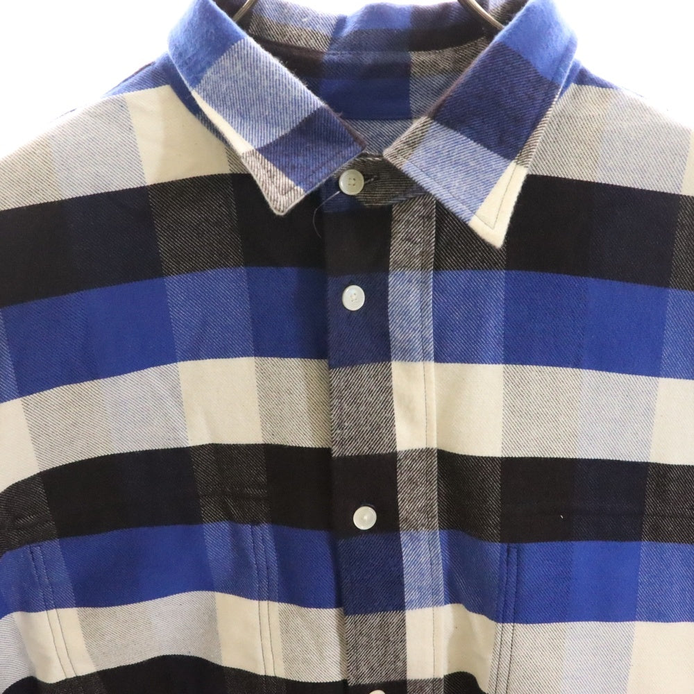 TAKAHIROMIYASHITA The SoloIst.(タカヒロミヤシタザソロイスト) Sample Photo Print Docking Shirts サンプル フォトプリントドッキングシャツ 長袖シャツ ブルー/ネイビー