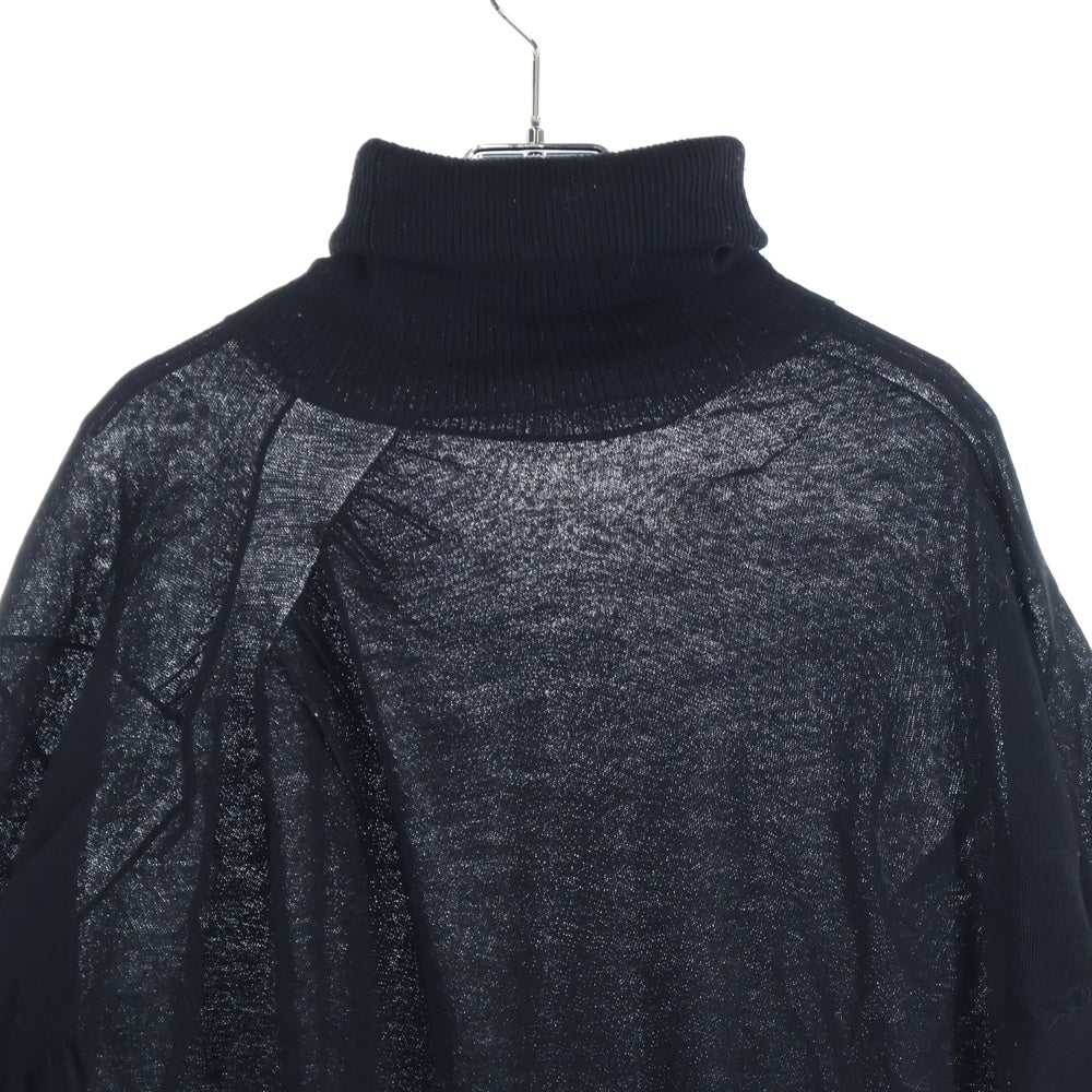 Sacai(サカイ) Loose Fit Sweater ルーズフィットセーター ジップデザインタートルネックセーター 20-02372M ブラック/ネイビー