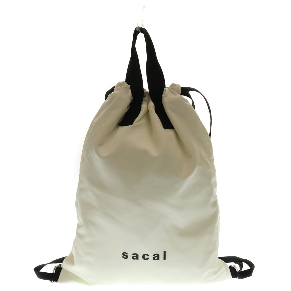 Sacai(サカイ) 22SS Reversible Knappsack リバーシブルナップサック バンダナ総柄トートバッグ 巾着 レッド/ホワイト