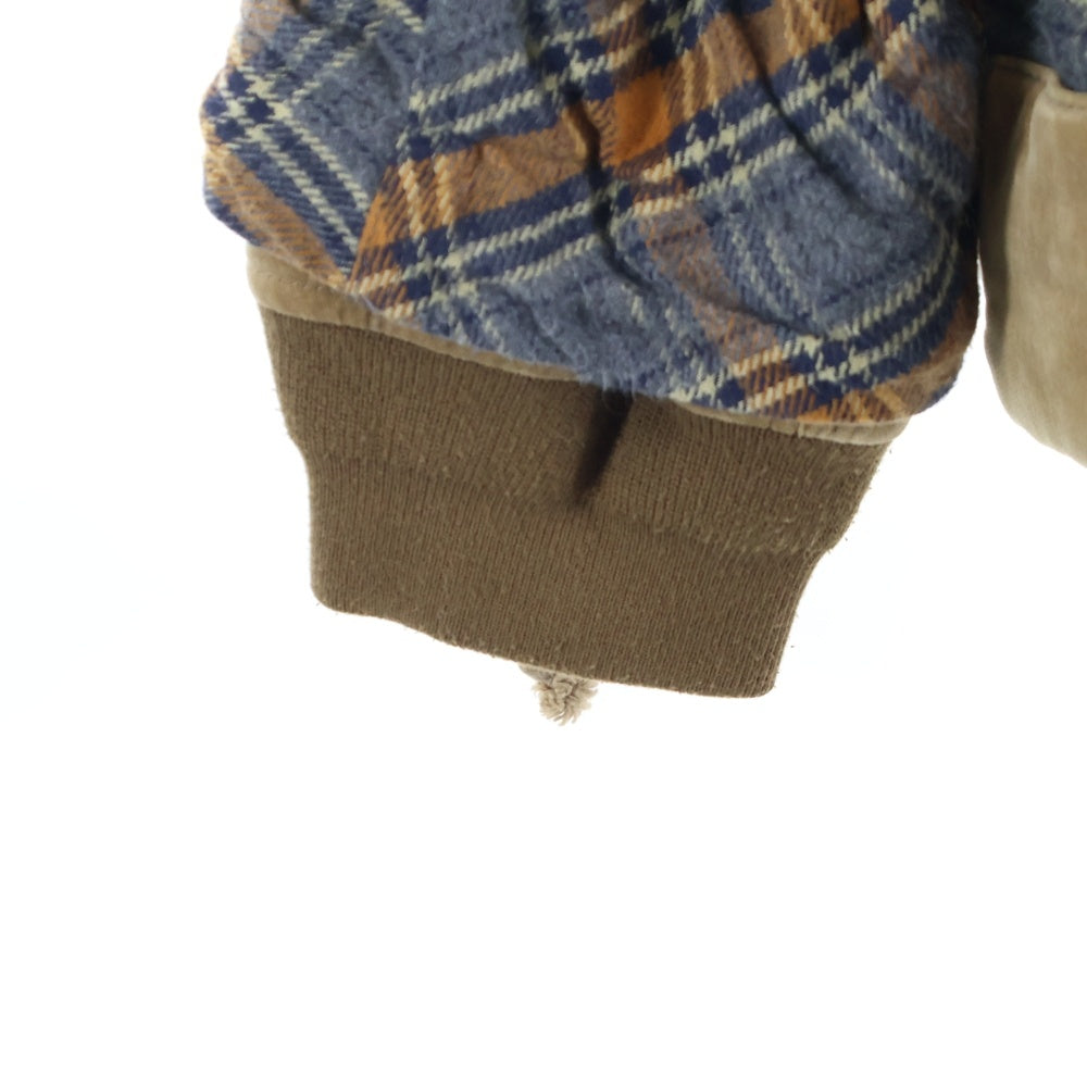 Sacai(サカイ) 18AW Check Anorak Parka チェックアノラックパーカー ハーフジッププルオーバーパーカー 18-01828M グリーン/オレンジ