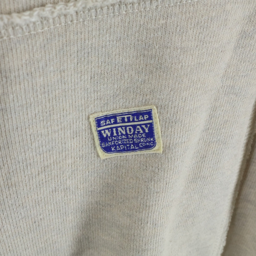 KAPITAL(キャピタル) Flared Cotton Jersey Sweatpants フレアコットンジャージースウェットパンツ フロントジップダブルニースウェットパンツ K2403LP049 グレー