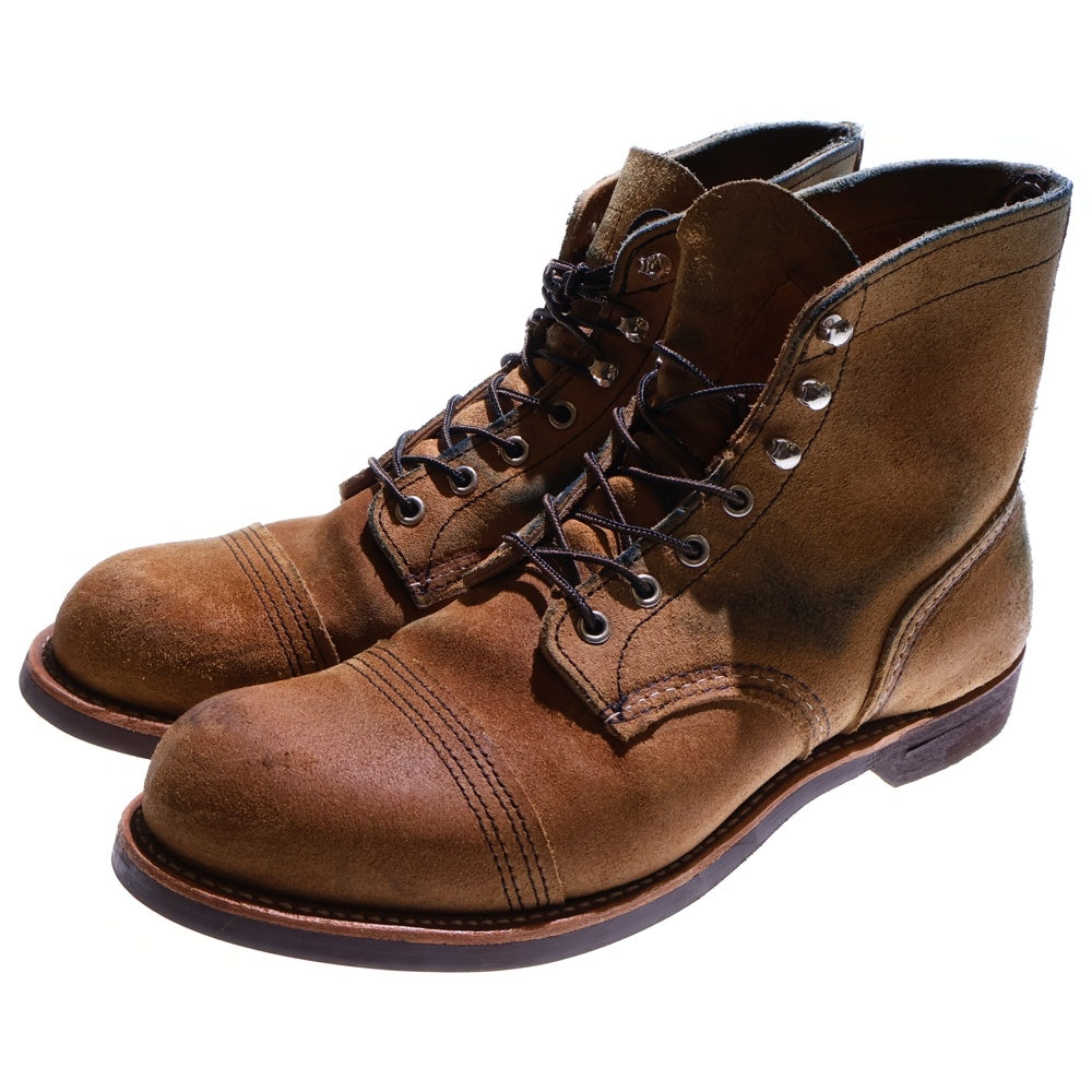 RED WING(レッド ウイング) 8083 Iron Ranger アイアンレンジャー レースアップ スウェードレザーブーツ ブラウン US9.5/27.5cm