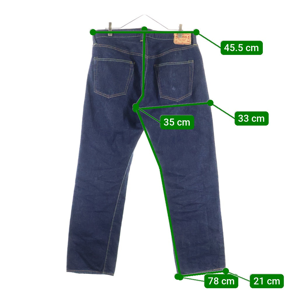 BONCOURA(ボンクラ) XX MODEL ボタンフライ ストレート セルビッジ デニムパンツ ジーンズ インディゴ