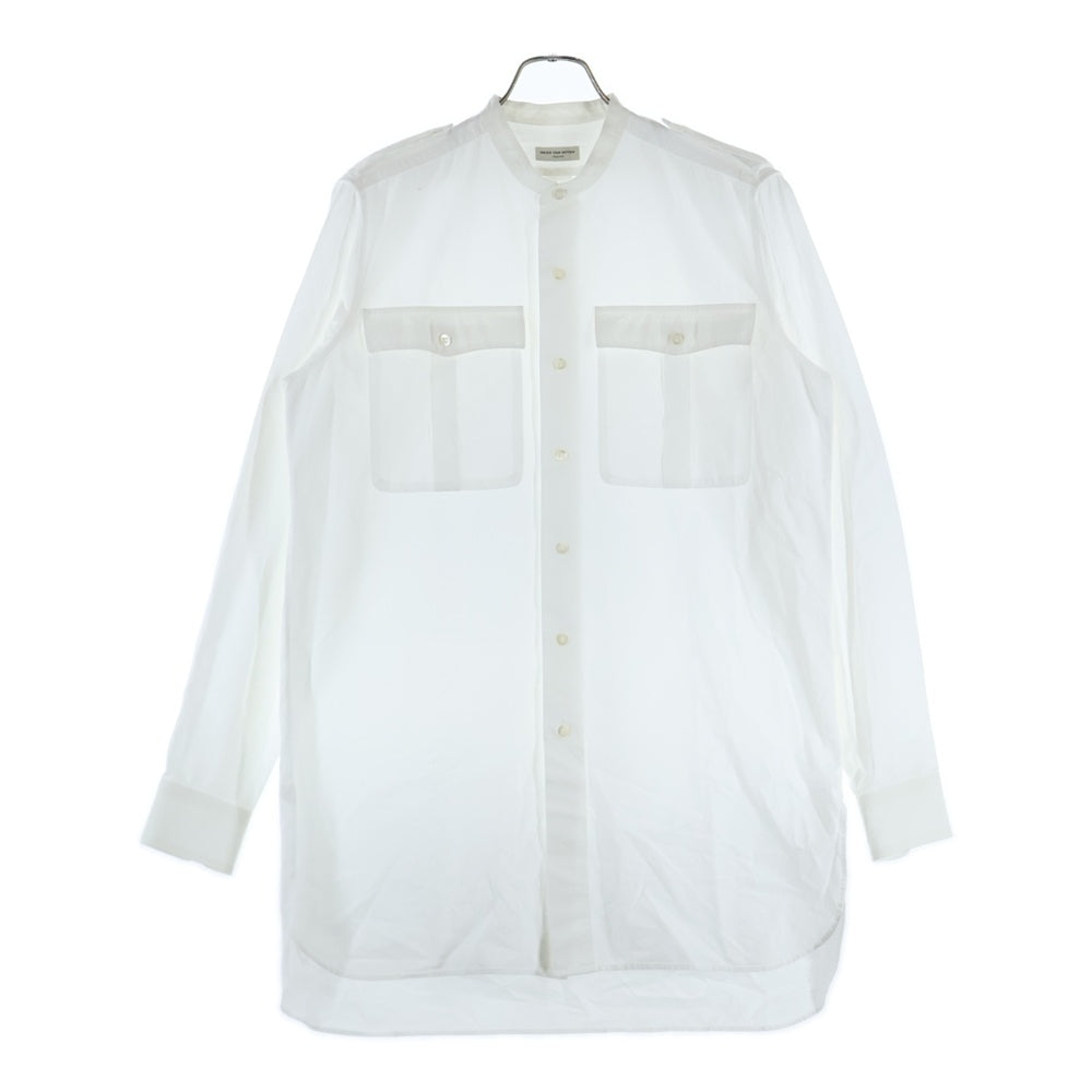 DRIES VAN NOTEN(ドリスヴァンノッテン) バンドカラー 長袖シャツ ホワイト