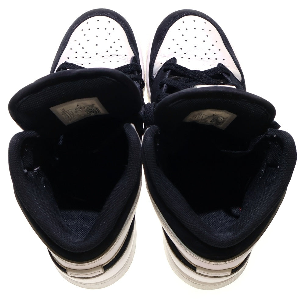 NIKE(ナイキ) AIR JORDAN 1 MID SE GS Diamond Shorts DN4321-100 エアジョーダン 1 ミッド ダイヤモンド ショーツ ミッドカットスニーカー US5Y/23.5cm ホワイト/ブラック