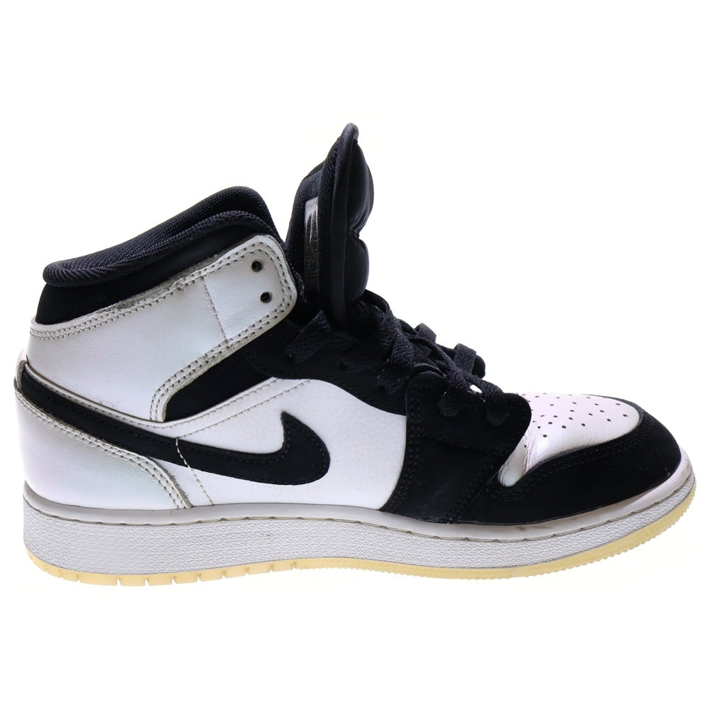 NIKE(ナイキ) AIR JORDAN 1 MID SE GS Diamond Shorts DN4321-100 エアジョーダン 1 ミッド ダイヤモンド ショーツ ミッドカットスニーカー US5Y/23.5cm ホワイト/ブラック