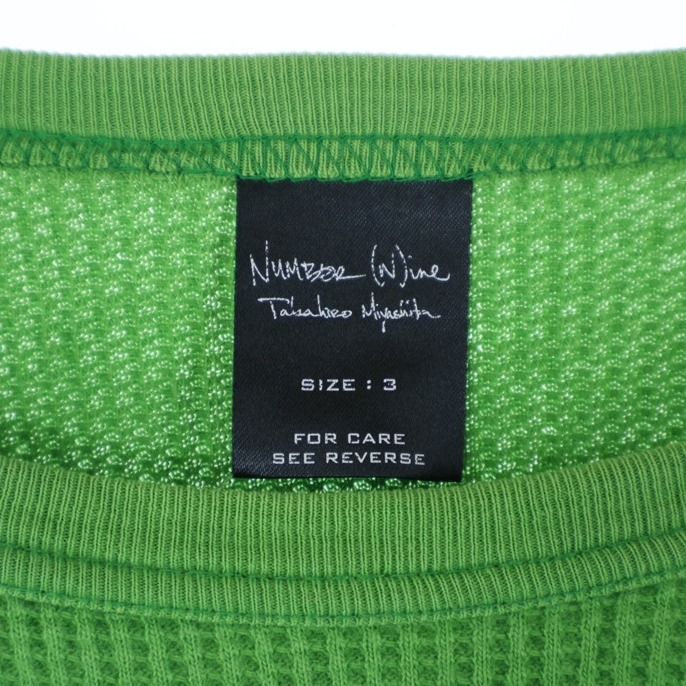 NUMBER (N)INE(ナンバーナイン) 本人期 サーマル L/S T-shirt クルーネックサーマル長袖Tシャツ グリーン