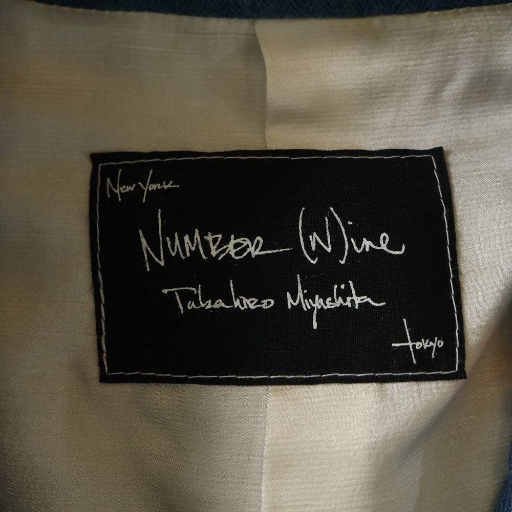 NUMBER (N)INE(ナンバーナイン) 09SS The Lonesome Heroes 本人期 レースアップチュニック モチーフ刺繍ベスト レッド/ブルー