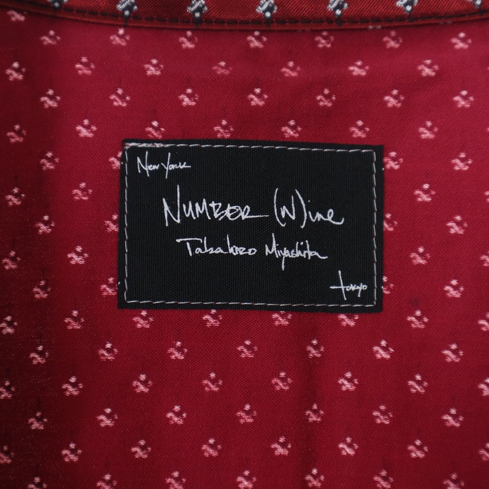 NUMBER (N)INE(ナンバーナイン) 08AW ポートランド期 パジャマセットアップ F08-NS012 レッド