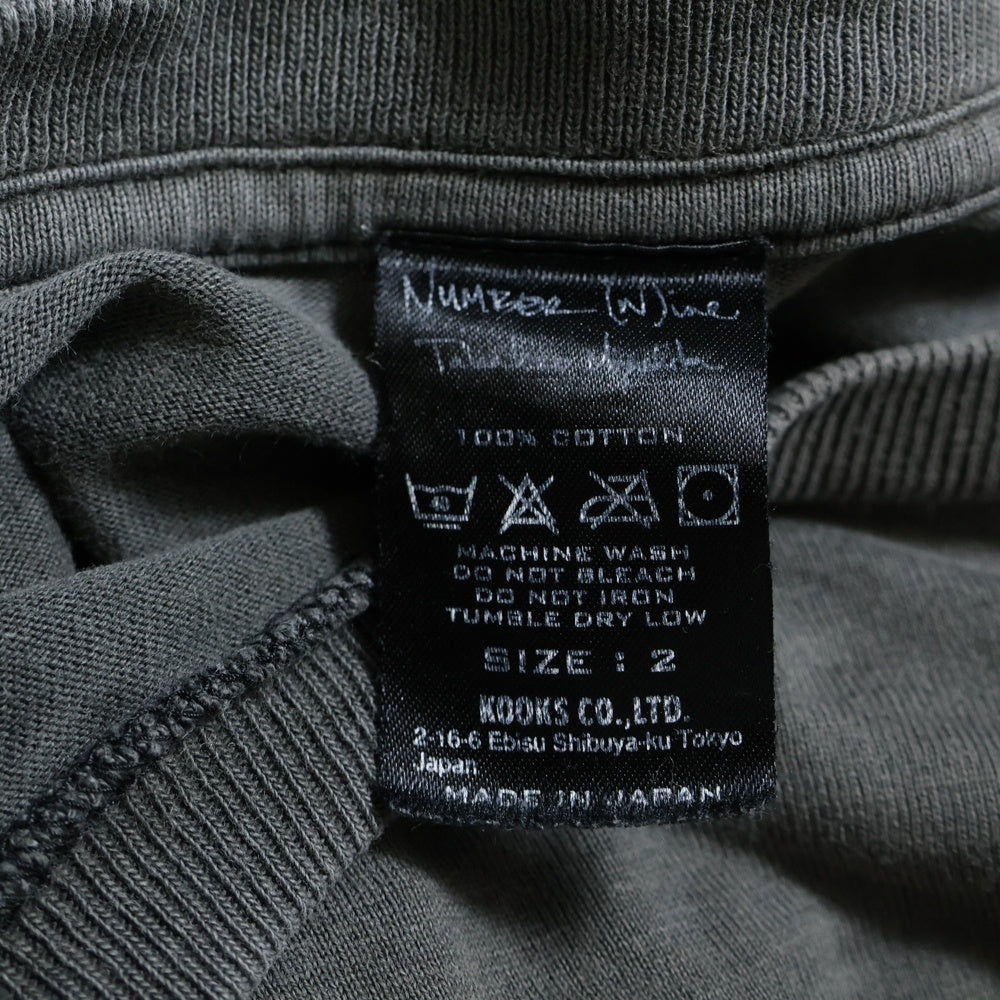 NUMBER (N)INE(ナンバーナイン) 00SS Circle A T-Shirt サークルATシャツ ロゴプリント半袖Tシャツ グレー