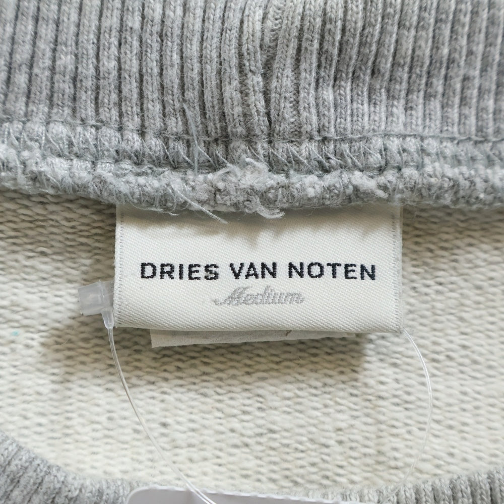 DRIES VAN NOTEN(ドリスヴァンノッテン) クルーネック長袖スウェットシャツ グレー