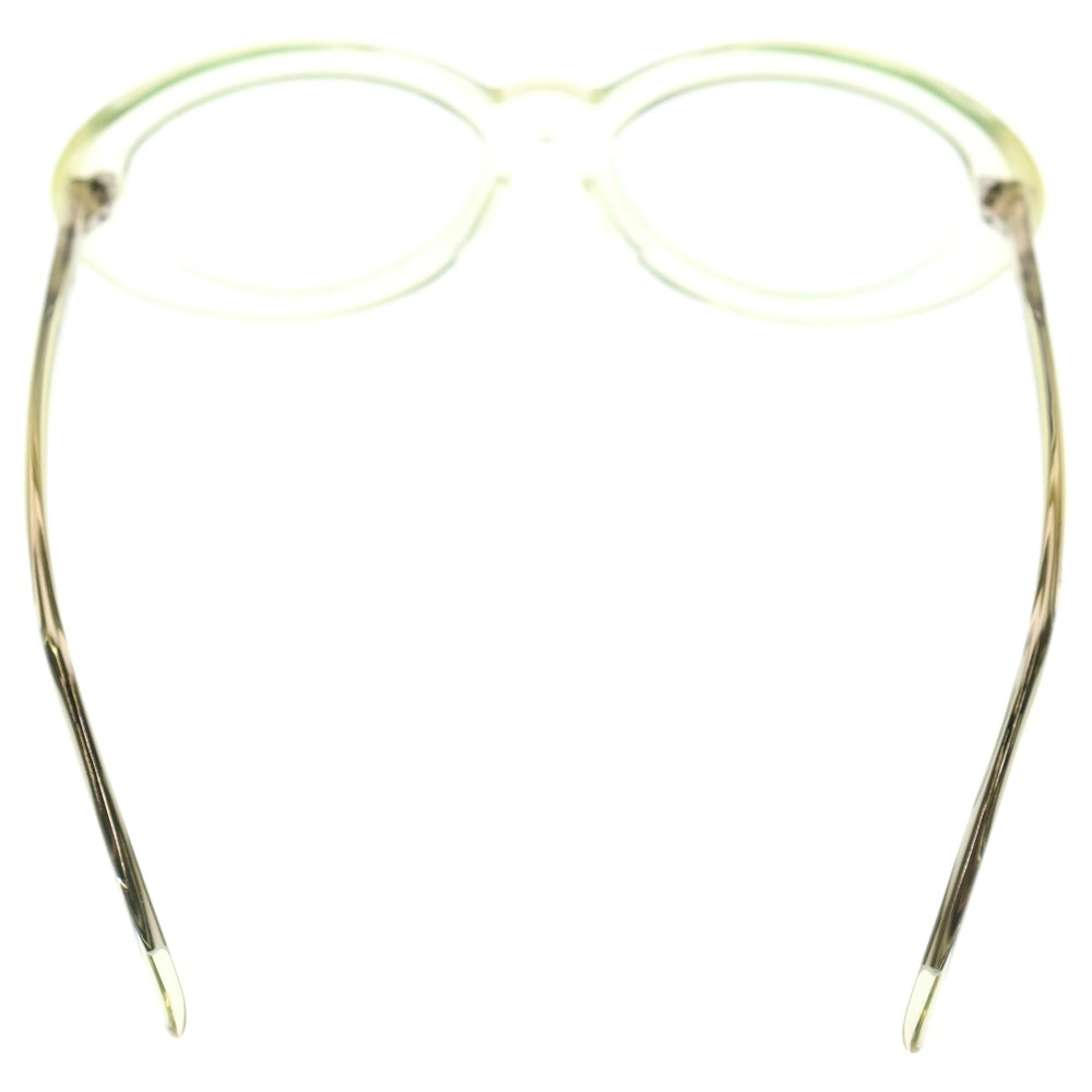 NUMBER (N)INE(ナンバーナイン) Three サングラス オーバルシェイプクリアフレームサングラス 眼鏡 アイウェア イエロー