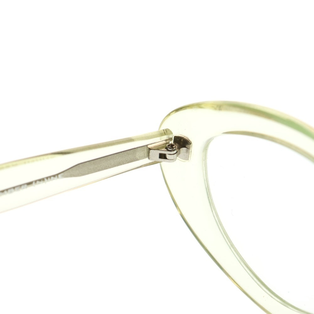 NUMBER (N)INE(ナンバーナイン) Three サングラス オーバルシェイプクリアフレームサングラス 眼鏡 アイウェア イエロー