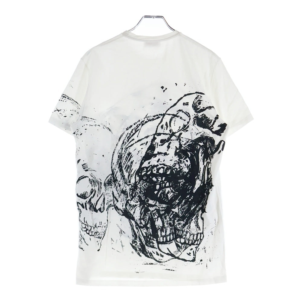 Alexander McQueen(アレキサンダーマックイーン) スカルプリント 半袖Tシャツ カットソー ホワイト 595651 QOZ88