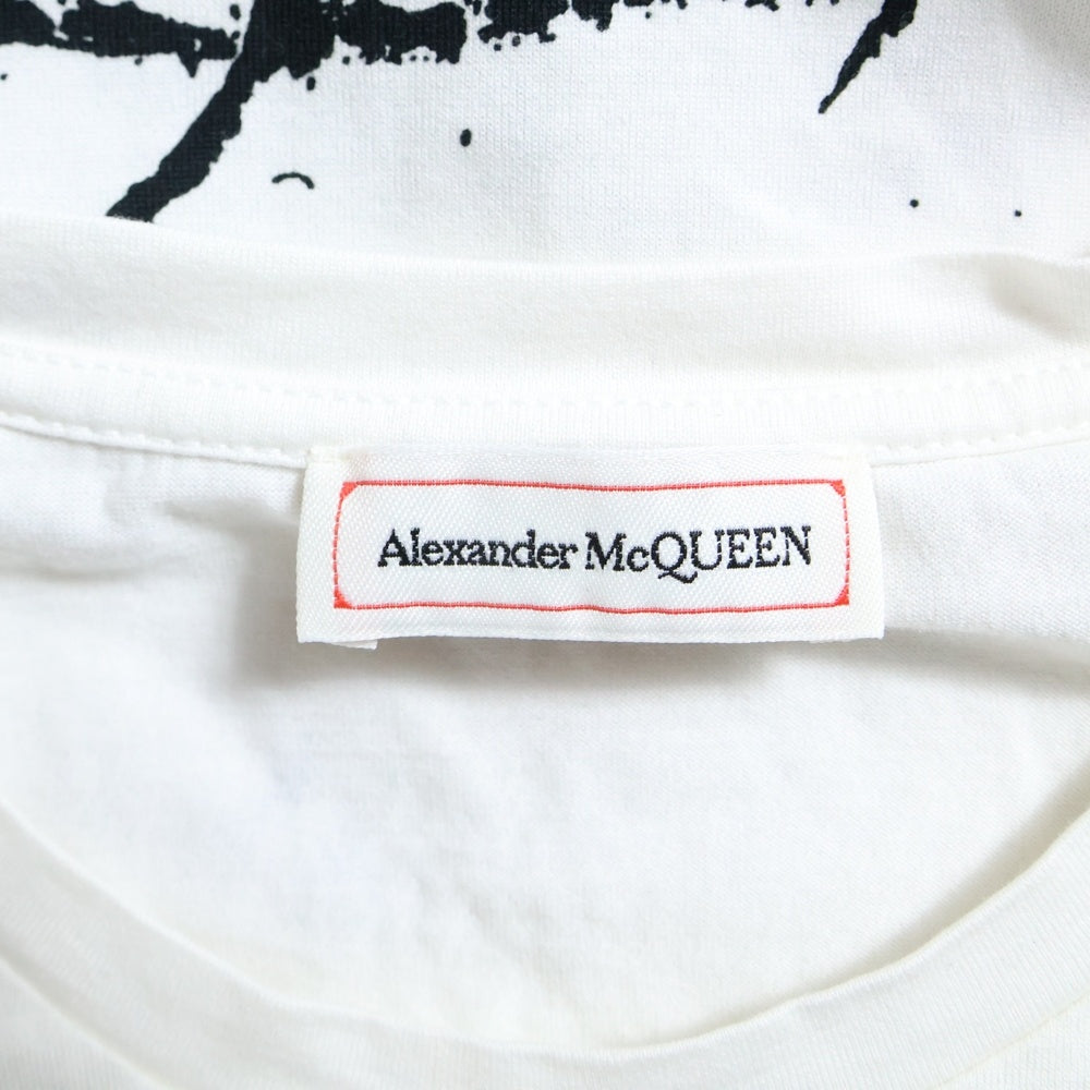 Alexander McQueen(アレキサンダーマックイーン) スカルプリント 半袖Tシャツ カットソー ホワイト 595651 QOZ88