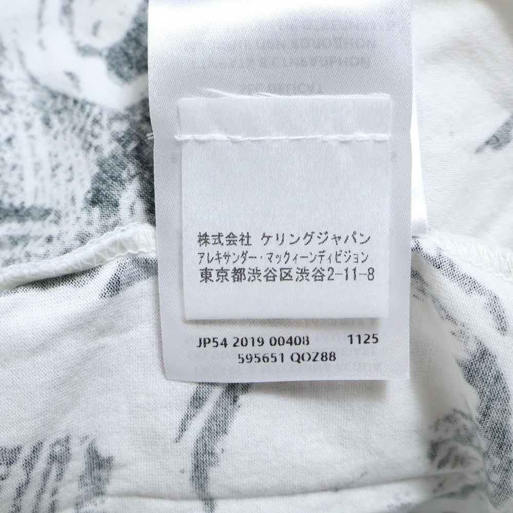 Alexander McQueen(アレキサンダーマックイーン) スカルプリント 半袖Tシャツ カットソー ホワイト 595651 QOZ88