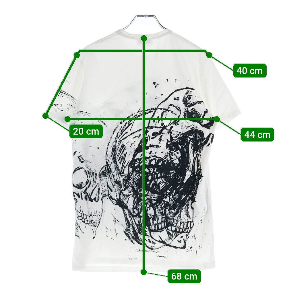 Alexander McQueen(アレキサンダーマックイーン) スカルプリント 半袖Tシャツ カットソー ホワイト 595651 QOZ88