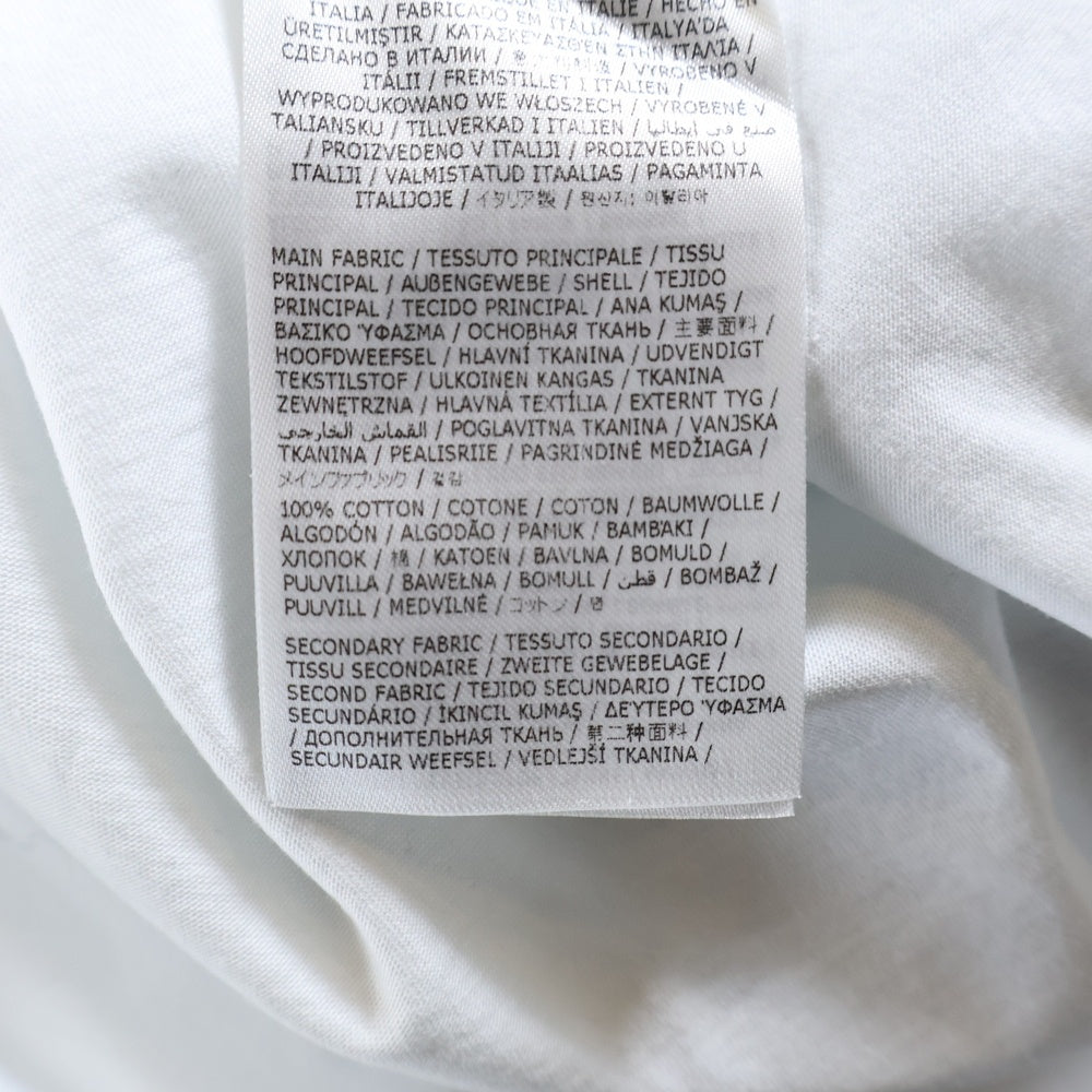 DSQUARED2(ディースクエアード) フロントロゴ ボーダー 長袖Tシャツ カットソー ホワイト/ブラック S74GD1138