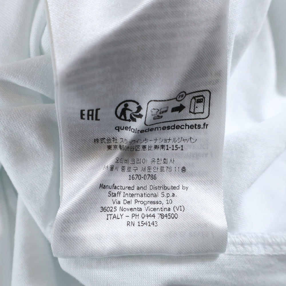 DSQUARED2(ディースクエアード) フロントロゴ ボーダー 長袖Tシャツ カットソー ホワイト/ブラック S74GD1138