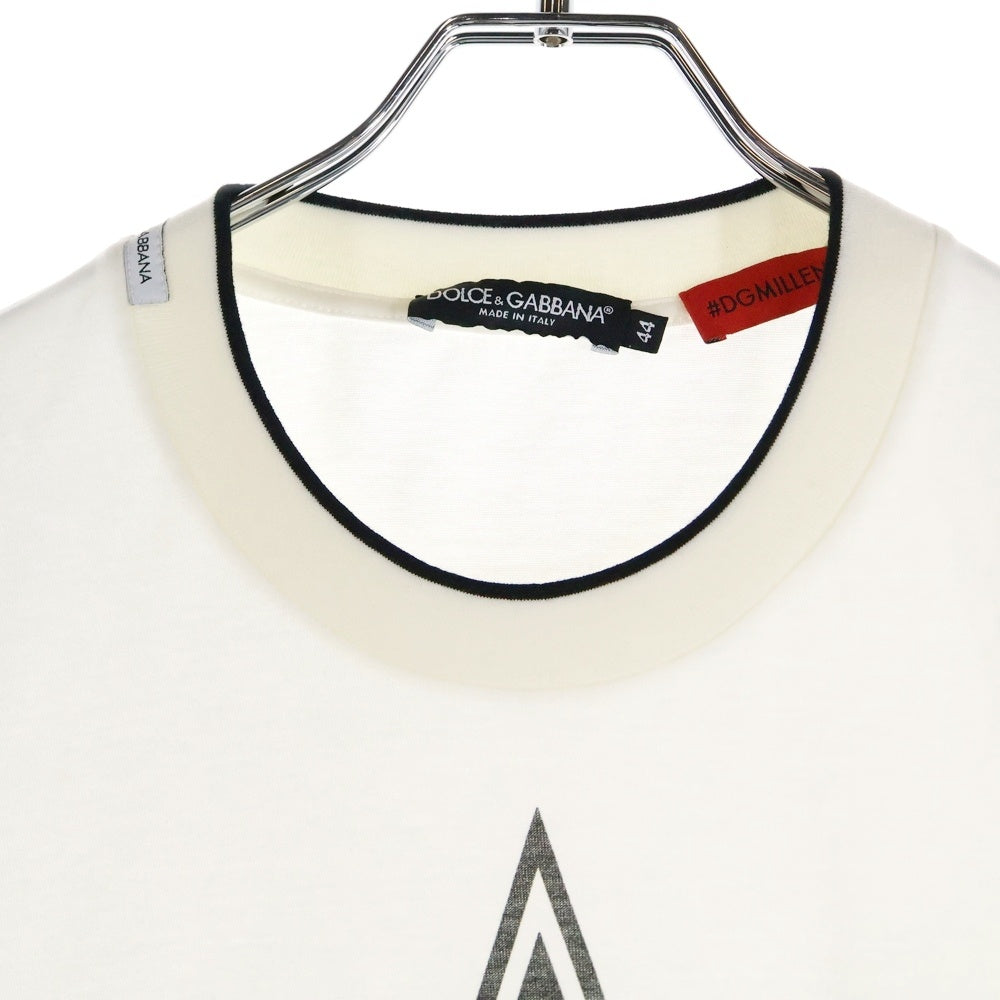 DOLCE & GABBANA(ドルチェアンドガッバーナ) フロントロゴデザイン 半袖Tシャツ カットソー ホワイト G8KD0T F17K5