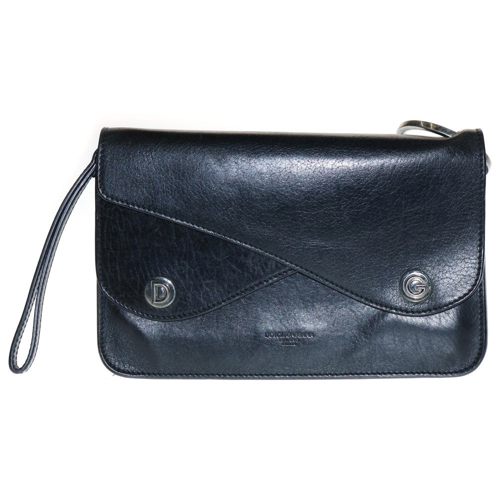 DOLCE & GABBANA(ドルチェアンドガッバーナ) レザー ワンショルダー バッグ ブラック