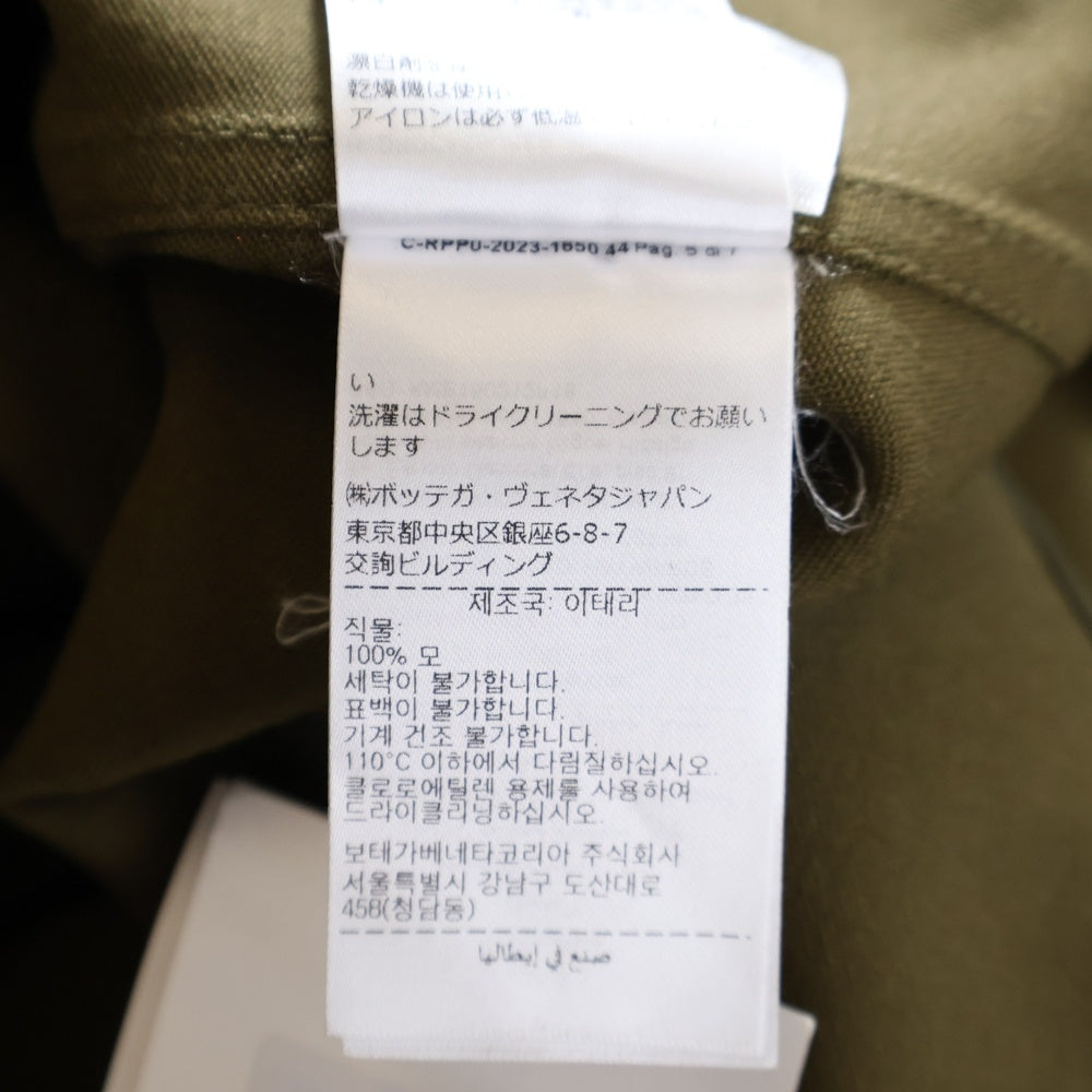 BOTTEGA VENETA(ボッテガヴェネタ) 24AW Grained Poudre Double Layer Shirt グレインド プードル ダブル レイヤー長袖シャツ カーキ 772378 VKIS0