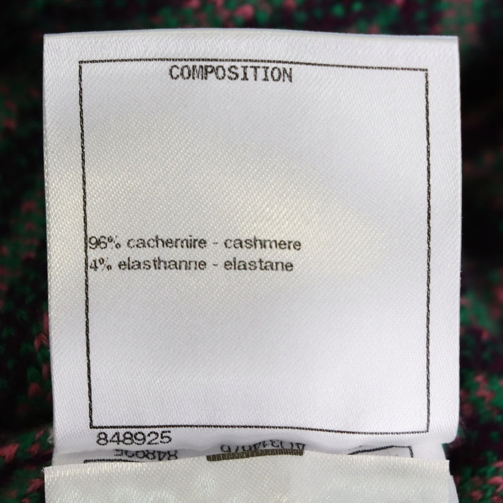 CHANEL(シャネル) ココマーク ロゴデザイン カシミヤ 長袖ニットワンピース レディース パープル